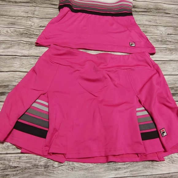 FILA Womens Tennis Outfit Skirt Skort Tank Top - Picture 4 of 5